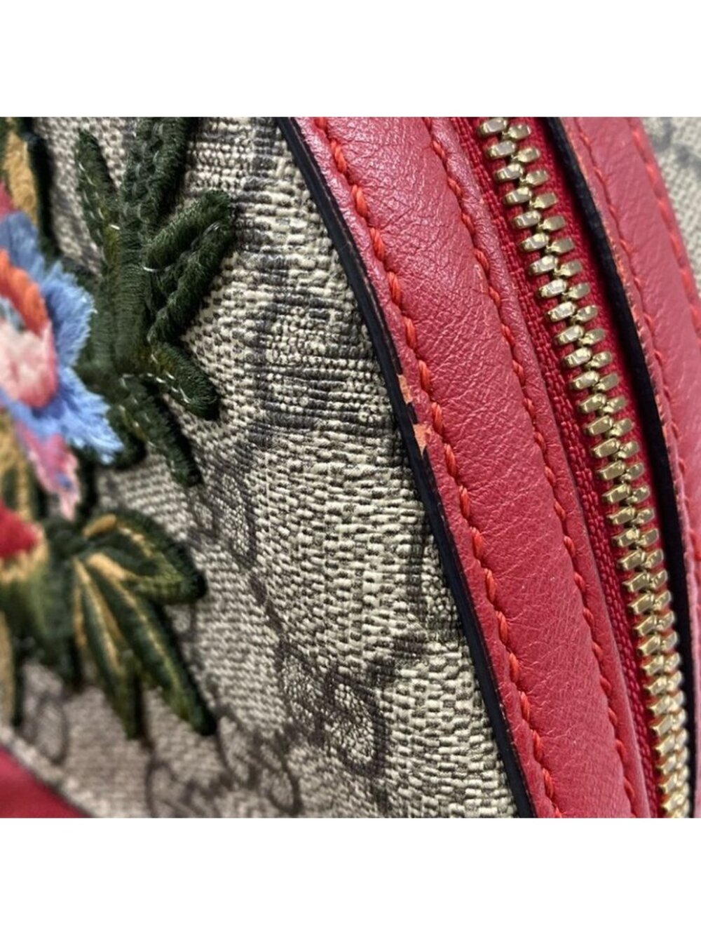 Gucci Backpack Courier Beige Red Multi Snake Heart Limited Edition Leather - Picture 14 of 15